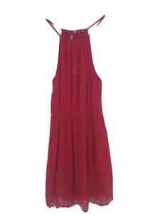 Lulus Red Party Dress cocktail midi dress size xs lace - Picture 1 of 9