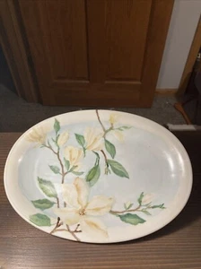 Bauscher Weiden German Oval Magnolia Plate Hand Painted - Picture 1 of 4
