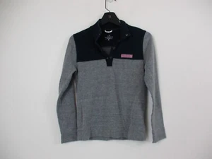Vineyard Vines Girls Sweater Medium Gray Blue Top Sweatshirt Preppy Casual Youth - Picture 1 of 13