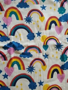 NWT Hanna Andersson STORYTIME RAINBOW ORGANIC LONG JOHN PAJAMAS 160 14 - Picture 1 of 5