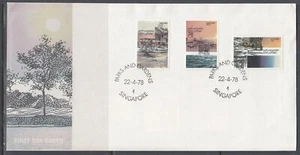 Singapore Scott 292-4 FDC - Parks & Gardens - Picture 1 of 1