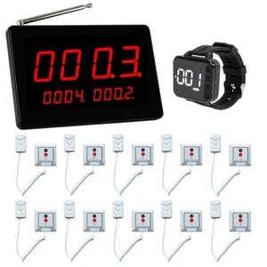 Caregiver Pager Wireless Nurse Call Buttons for Elderly Monitoring SOS Alert - Picture 1 of 6