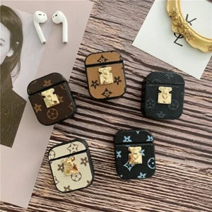 For Airpods 4th generation Pro 2 3 Retro Leather Shockproof Airpods Case Cover - Picture 1 of 17