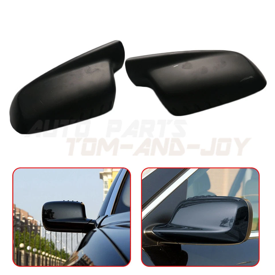 Door Mirror Pair Cover Trim Unpainted For BMW E46 323Ci 325Ci 328Ci E65 E66 Foto 1 de 4