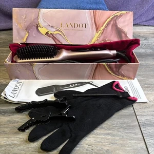 Cepillo plancha de pelo LANDOT de iones negativos cepillo alisador térmico - Imagen 1 de 4