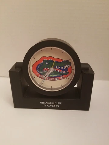 UNIVERSITY OF FLORIDA GATORS 2005 BOOSTERS INC. ORANGE AND BLUE CLOCK, pre-owned Cover