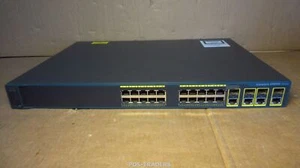Commutateur Gigabit 24 ports Cisco WS-C2960G-24TC-L V07 + 4x GIG/SFP - EXCLUS OREILLES RACK - Photo 1/6