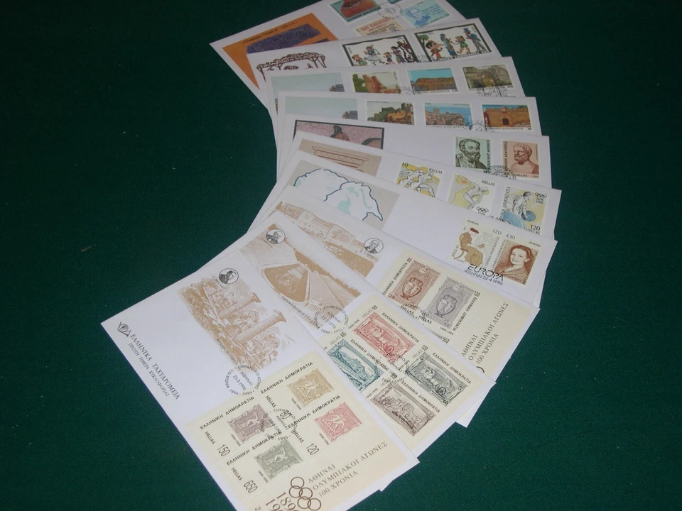 Greece 1996 year set official FDC's. - Image 1 of 1