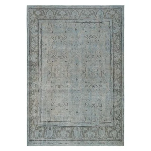 Tappeto Orientale Persiano Annodato A Mano Vintage 268x185 Cm Moderno Grigio - Picture 1 of 9