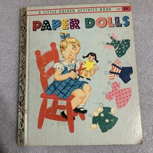1951 Paper Dolls; A Little Golden Activity Book A47, No Clothes Or Dolls - Imagen 1 de 15