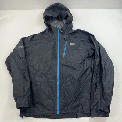 Outdoor Research Helium II 夹克 尺寸 M 黑色 全拉链连帽 Pertex 防护罩 — 第 1/4 张图片