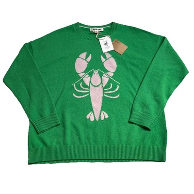 Boden новый с Ярлыками женская Лидия омар Intarsia 100% кашемир свитер средний M зеленый - Изображение 1 из 4