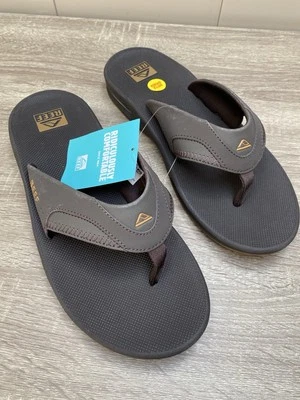 Sandálias masculinas Reef Fanning tamanho 13 novas com etiquetas com abridor de garrafa integrado marrom - Imagem 1 de 4