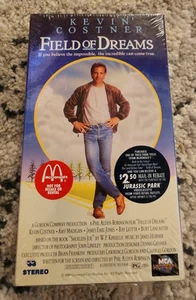 Field of Dreams 1992 VHS Factory Sealed McDonalds Promo Watermarks Stickers - Picture 1 of 7