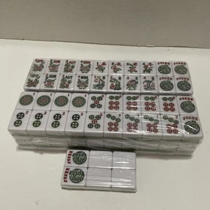 American Mah Johnng Replacement Set with 166 Tiles (1.2" Green /white Ivory (?) - Picture 1 of 7