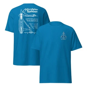 Eurofighter Typhoon T-Shirt – Embroidered Logo & Fighter Jet Tech Back Print - Picture 1 of 23