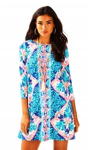 Abito Lilly Pulitzer Ophelia Swing in Coconut Cove Mare Acqua Taglia XL - Foto 1 di 15