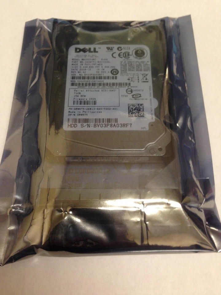 Dell 73GB MBC2073RC 15000 RPM 2.5" SAS 3Gb/s Hard Drive 0RW675 RW675 - Image 1 of 1