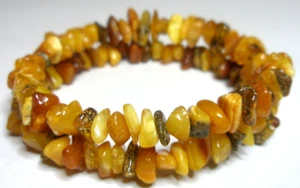 PULSERA ÁMBAR BÁLTICO GENUINA Yema de Huevo Multicolor - 2 líneas - Imagen 1 de 10