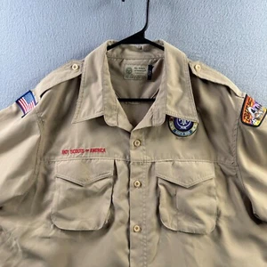 Camicia Boyscouts Uomo Grande BSA Uniforme Morbida Microfibra Ventilata Toppe Esterno - Foto 1 di 12