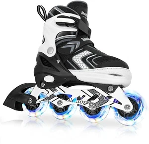 Patines en línea ajustables Nattork para niños con rueda de iluminación completa - Imagen 1 de 35