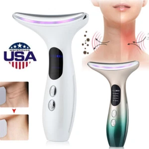 Dispositivo de belleza para estiramiento facial antiarrugas cuello LED terapia de fotones cuidado de la piel - Imagen 1 de 21