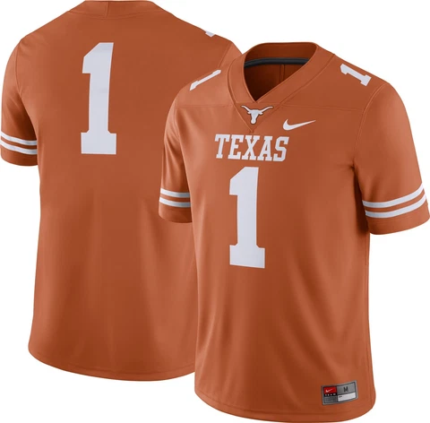 Nike Texas Longhorns #1 Home Football Jersey Orange AO9912-803 Men's Size Large Cover