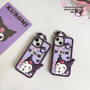 Cartoon Kuromi Rubber Phone Case For iPhone 11 12 13 14 15 16 Pro Max Cover Cute - Picture 1 of 13