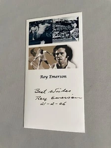 ROY EMERSON 'legend' 12x Grand Slam winner Tennis signed photo 3 x 6 autograph - Picture 1 of 1