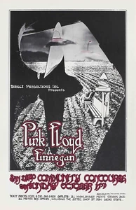 Pink Floyd 1971 San Diego Community Concourse Concert Framed Concert Poster - Picture 1 of 2