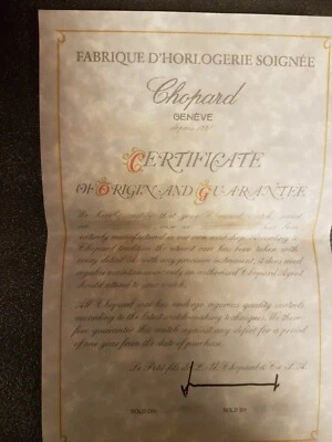 CHOPArd WARRANTY GARANZIA QUASI BIANCA SCRITTE sembrano abrase  - Image 1 of 4