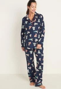 ¡Nuevo! Conjunto de pijama de franela de maternidad Old Navy para mujer mascotas de vacaciones talla pequeña S - Imagen 1 de 1