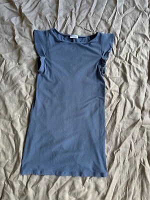 Brunello Cucinelli Cotton Stretch Blue Sleevless Top Size S - Imagem 1 de 3