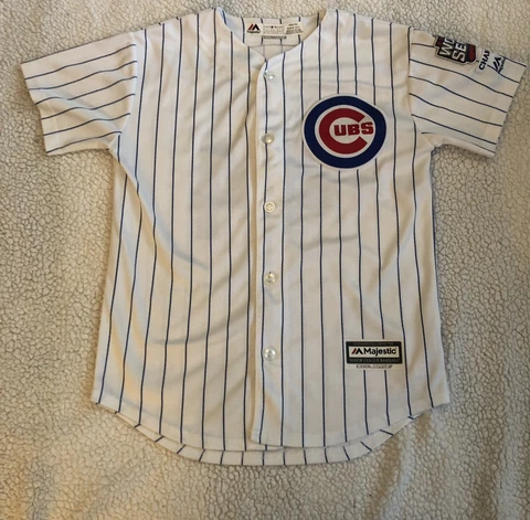 Majestic Chicago Cubs ANTHONY RIZZO 2016 World Series Champions JERSEY Youth M Cover