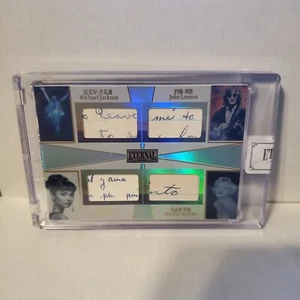 2024 Eternal Cuts QUAD RELIC 43/50 Marilyn Monroe Hepburn Lennon Michael Jackson - Bild 1 von 2