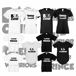 Warrior Family Together Matching Fun Cotton Tshirt Set Mom Dad Son Daughter Baby - Picture 1 of 17