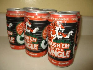 ORANGE CRUSH 'EM IN THE JUNGLE SODA CANS CINCINNATI BENGALS, 6 PACK - Picture 1 of 3