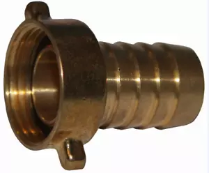 2/3- Schlauchverschraubungen mit Knebel-Überwurfmutter Messing blank - Bild 1 von 2