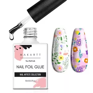 Makartt Nail Foil Glue Gel for Nail, Foil Gel Transfer for Nails Art Stickers St - Picture 1 of 6