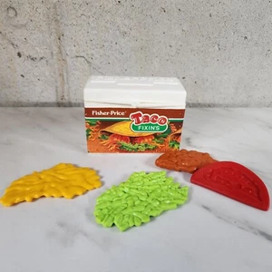 Juego de tacos de comida Fisher Price de colección divertido con #2139 Fixins 1988 - Imagen 1 de 6