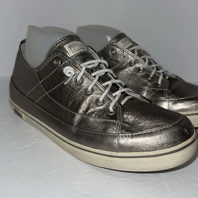 Fitflop Supertone Mujer Talla 9 Metálico Dorado Cuero Zapatillas Cómodas Zapatos Foto 1 de 4