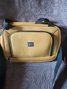 Travelers Club Overnight softside bag 14 X 10 x 5 mustard color travel tote - Picture 1 of 6