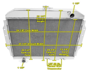 1968 1969 1970 1971 1972 1973 1974 Javelin 3 Row Eagle Champion Radiator - Bild 1 von 4
