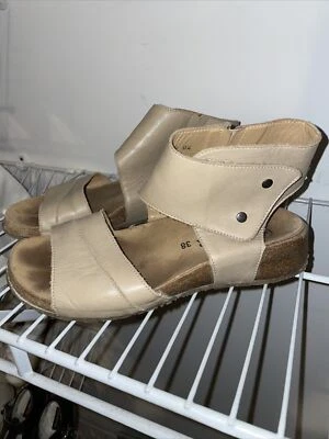 **Sandalias informales con correa al tobillo Haflinger Maxine punta abierta, para mujer talla 38 tostadas Foto 1 de 2