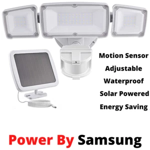 Dusk To Dawn LED Solar Lights Waterproof Area Light Outdoor Yard Barn Commercial - Picture 1 of 9