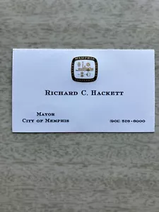 Visitenkarte - Bürgermeister von Memphis, Tennessee - Richard C. Hackett - Bild 1 von 1