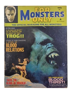 For Monsters Only Vol. 1 #9 1971 Mid Grade Vintage Monster Magazine Fanzine Raw - Foto 1 di 24