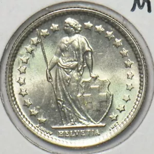 Switzerland 1960 1/2 Franc Gem BU 295565 combine shipping - Picture 1 of 2