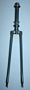 Vintage Rigid Touring Road Bike Fork 27" 1" Threaded 190mm Gray Steel US Ship - Picture 1 of 18