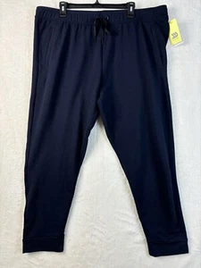 All In Motion Knit Run Pants Navy Blue Sz XXL NWT Joggers Pockets - Picture 1 of 10